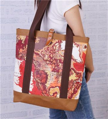Washable kraft paper shopping bag