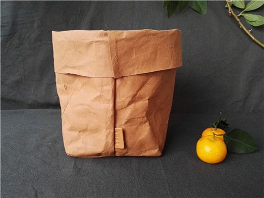 Washable kraft paper storage bag, plant bag, cosmeti washable kraft paper sto...