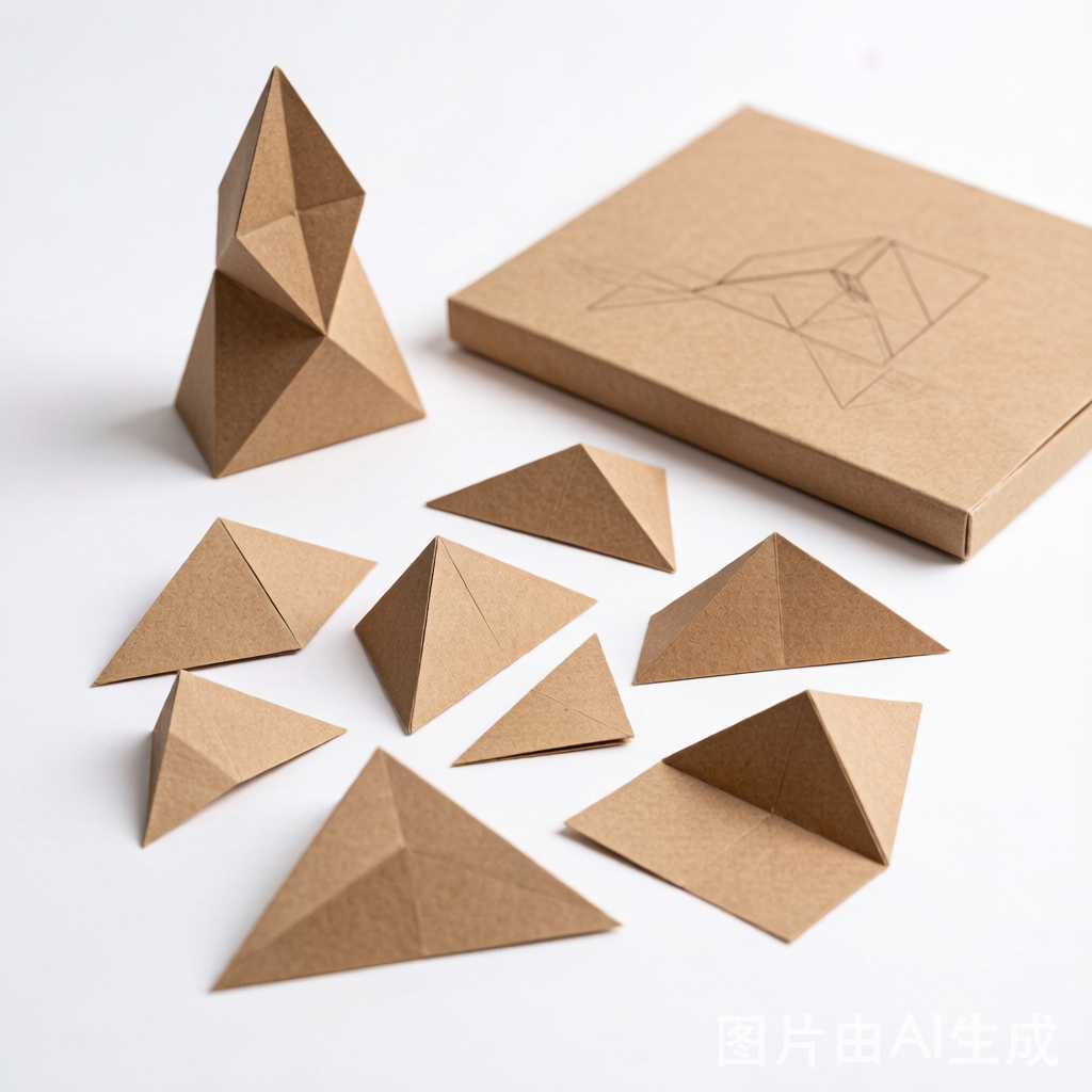 DIY 3D Paper Model Kit - Geometric Puzzle